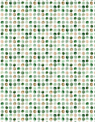 Fabric roller blind Green circles