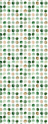 Fabric roller blind Green circles