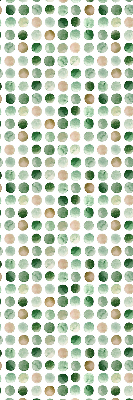Fabric roller blind Green circles