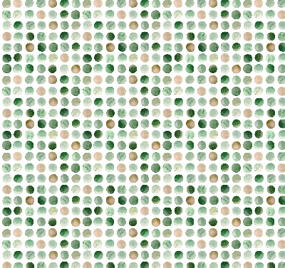 Fabric roller blind Green circles