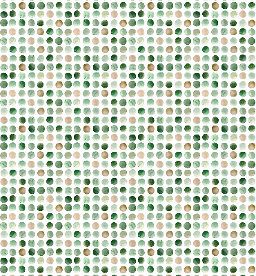 Fabric roller blind Green circles