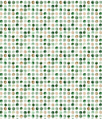 Fabric roller blind Green circles