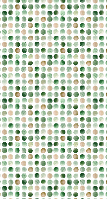 Fabric roller blind Green circles