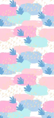 Roller blind for large window with traces on a colored background