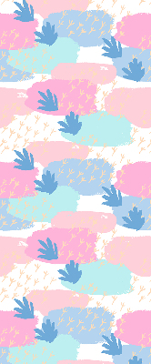 Roller blind for large window Traces on a colored background