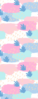 Roller blind for large window Traces on a colored background