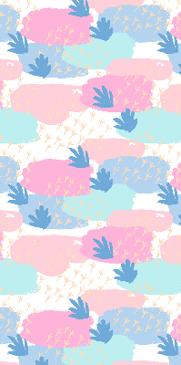 Roller blind for large window Traces on a colored background