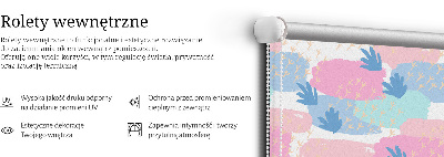 Roller blind for large window Traces on a colored background