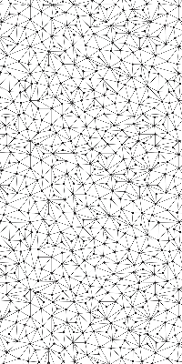 Roller blind with modern connected dots pattern