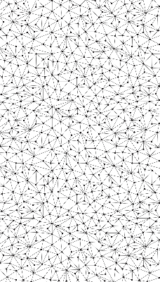 Roller blind with modern connected dots pattern