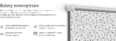 Roller blind with modern connected dots pattern