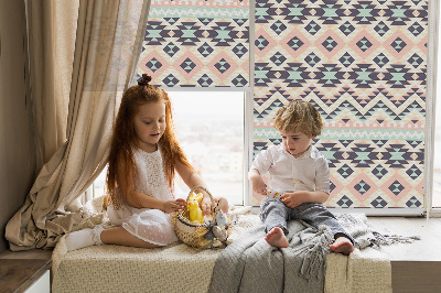 Fabric roller blind Triangle pattern