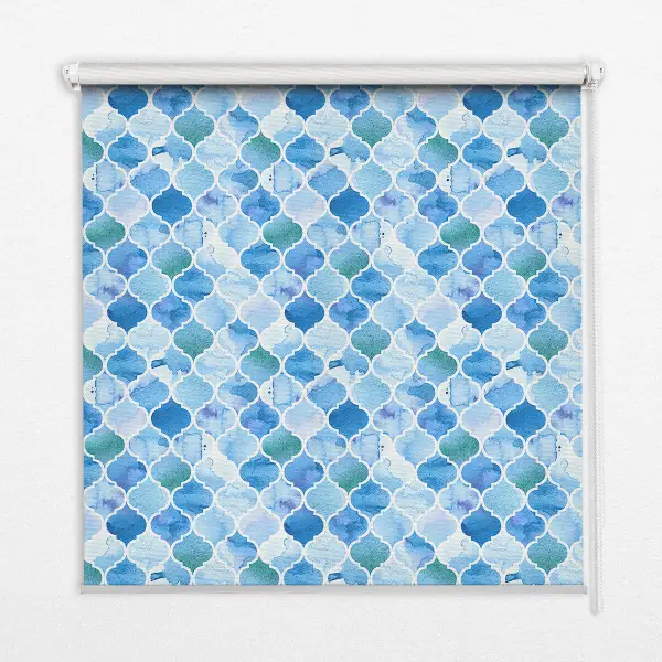 Modern roller blind with lamp pattern