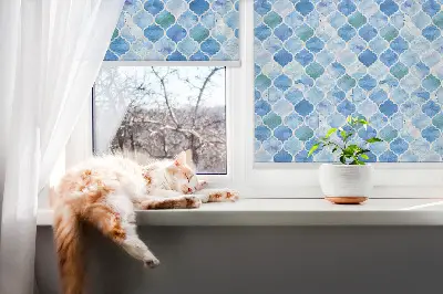 Modern roller blind with lamp pattern