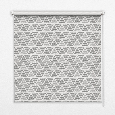 Roller blind for large window Striped triangles