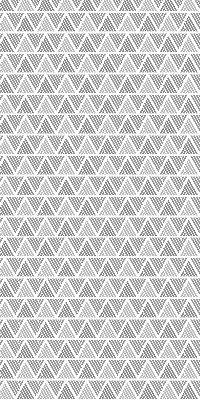 Roller blind for large window Striped triangles