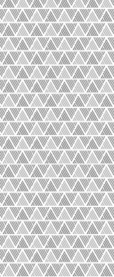 Roller blind for large window Striped triangles
