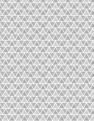 Roller blind for large window striped triangles pattern