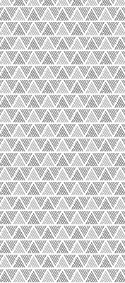 Roller blind for large window Striped triangles