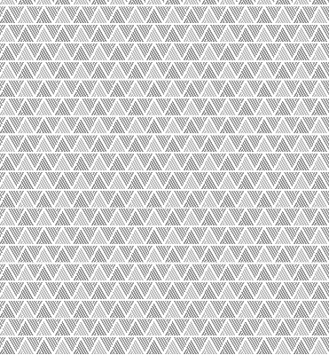 Roller blind for large window striped triangles pattern