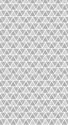 Roller blind for large window Striped triangles