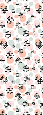 Fabric roller blind Black dotted patches