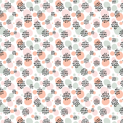 Fabric roller blind Black dotted patches