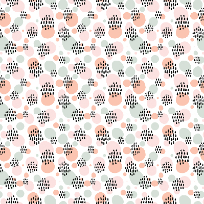 Fabric roller blind Black dotted patches
