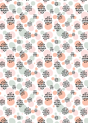 Fabric roller blind Black dotted patches