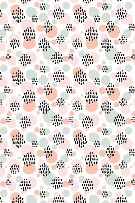 Fabric roller blind Black dotted patches