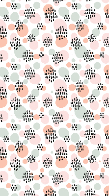 Fabric roller blind Black dotted patches