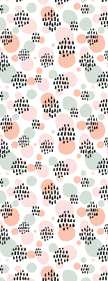 Fabric roller blind Black dotted patches
