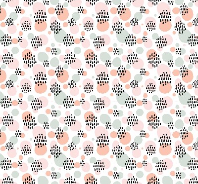 Fabric roller blind Black dotted patches