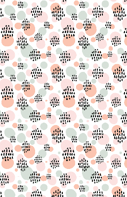 Fabric roller blind Black dotted patches
