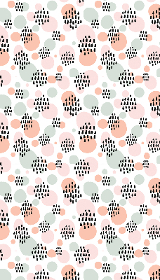 Fabric roller blind Black dotted patches