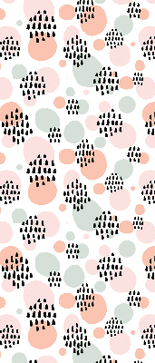 Fabric roller blind Black dotted patches