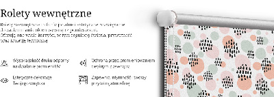 Fabric roller blind Black dotted patches