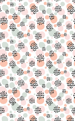 Fabric roller blind Black dotted patches