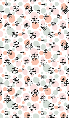 Fabric roller blind Black dotted patches