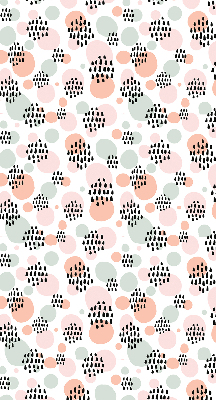 Fabric roller blind Black dotted patches
