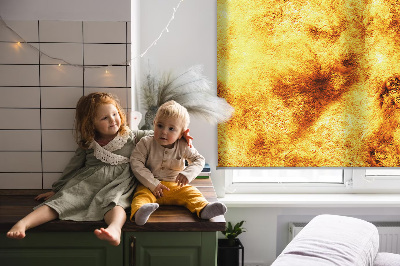 Fabric roller blind Yellow mesh