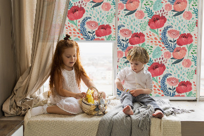 Roller blind for large window Poppy