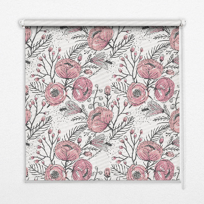 Fabric roller blind Flower buds from the tree