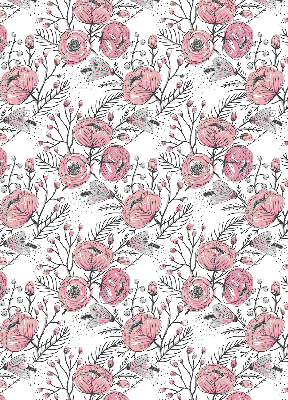 Fabric roller blind Flower buds from the tree