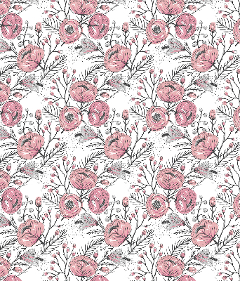 Fabric roller blind Flower buds from the tree