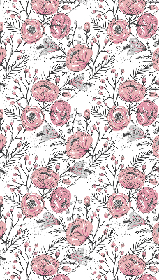 Fabric roller blind Flower buds from the tree