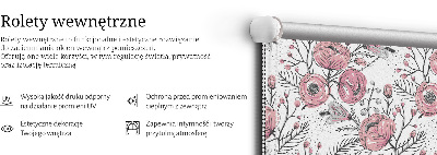 Fabric roller blind Flower buds from the tree