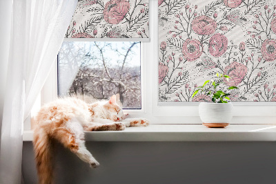 Fabric roller blind Flower buds from the tree