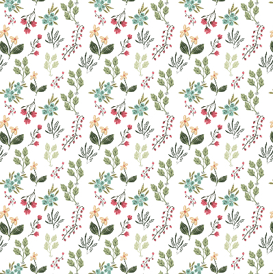 Modern roller blind with a botanical plants print