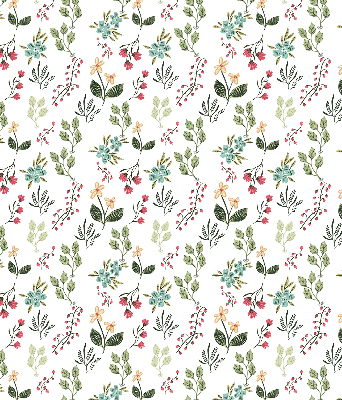 Modern roller blind with a botanical plants print